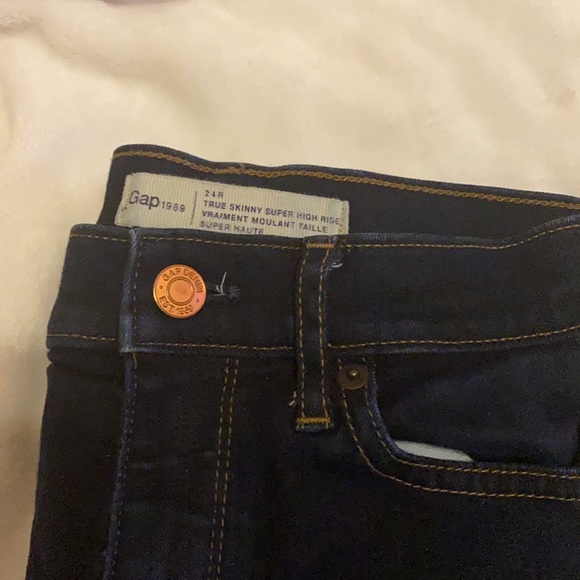 Dark blue jeans super skinny high rise - Picture 2 of 3